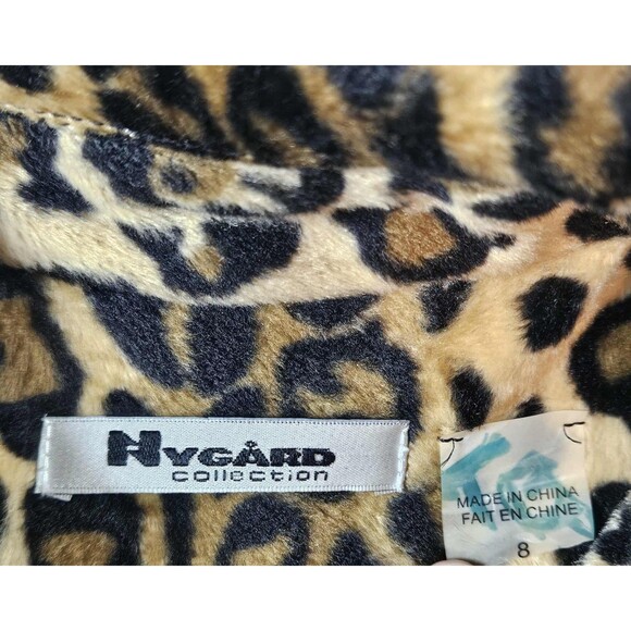 Nygard Collection Women's Leopard Print Jacket Coat Lined Size 8 - Picture 3 of 11